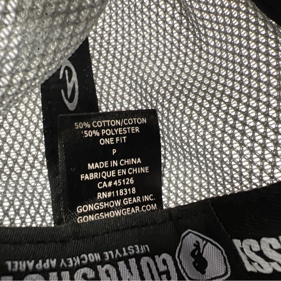 Gongshow Hockey Dirty Mitts Hat Grey Brown Mesh Snapback Trucker Cap Adult Gray - Picture 7 of 8